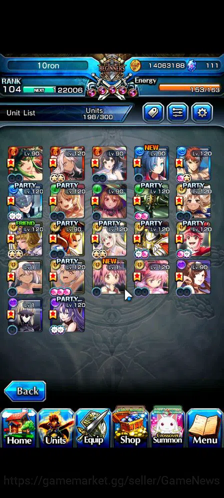 Grand Summoners Accounts Mid-Game Global|Rank 104|22 Ascend|InumutaTW,Madoka KanameTW,Summer MiyuTW,EmiyaTW,ChloeTW,Crus 3
