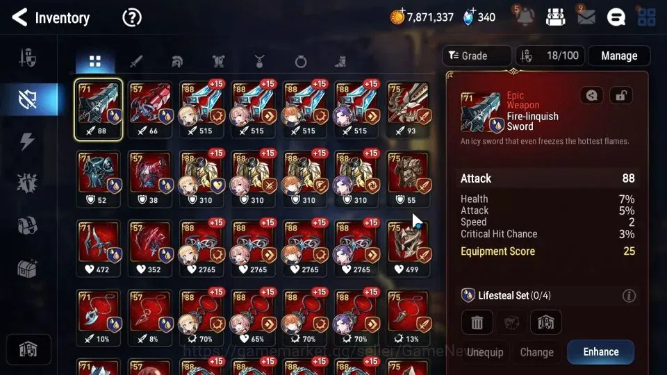 Epic Seven Accounts GLOBAL|UnVerif|New Meta Salome, Lone Crescent Bell image 12