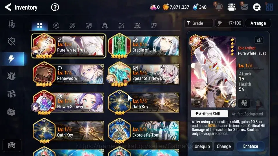 Epic Seven Accounts GLOBAL|UnVerif|New Meta Salome, Lone Crescent Bell image 13