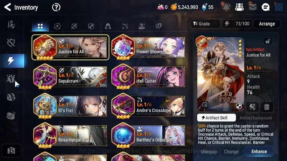 Epic Seven Accounts GLOBAL|UnVerif|4 ML(DK Sharun,S Taeyou,S Baal&Seza image 15