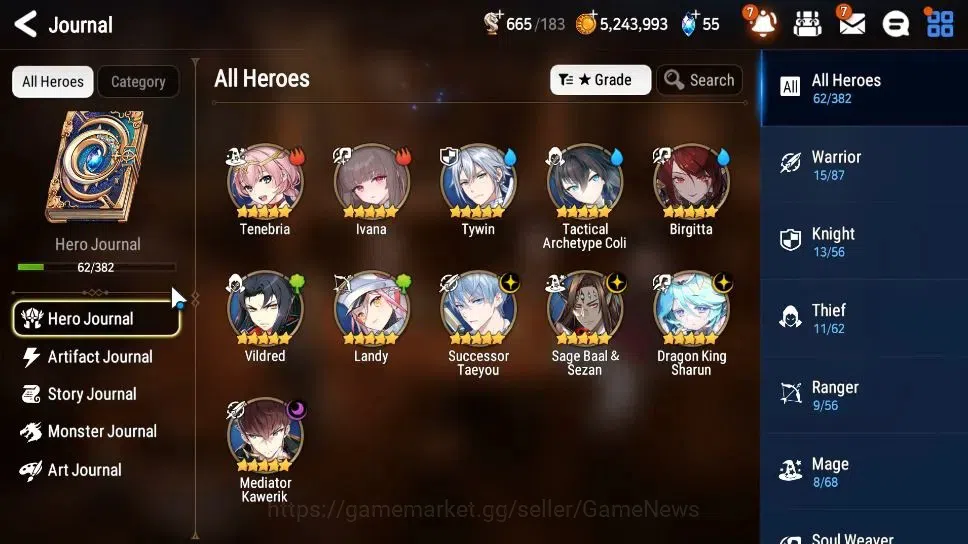 Epic Seven Accounts GLOBAL|UnVerif|4 ML(DK Sharun,S Taeyou,S Baal&Seza image 5