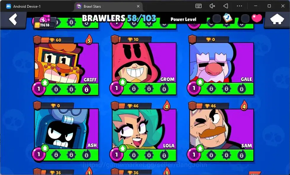 Brawl Stars Accounts Global | 11618 Thropy|58 Brawler|6 Max Hypercharge image 11