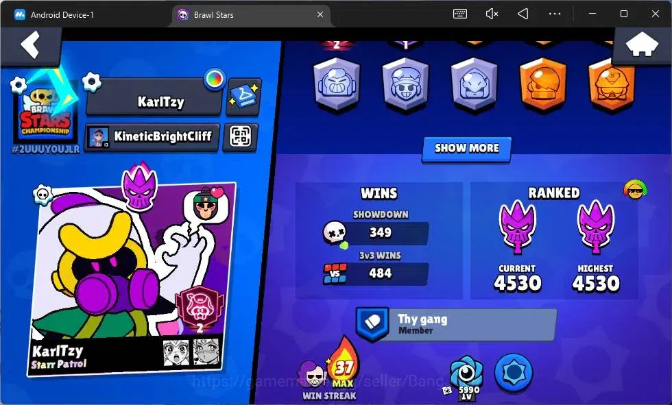 Brawl Stars Accounts Global | 11618 Thropy|58 Brawler|6 Max Hypercharge image 3