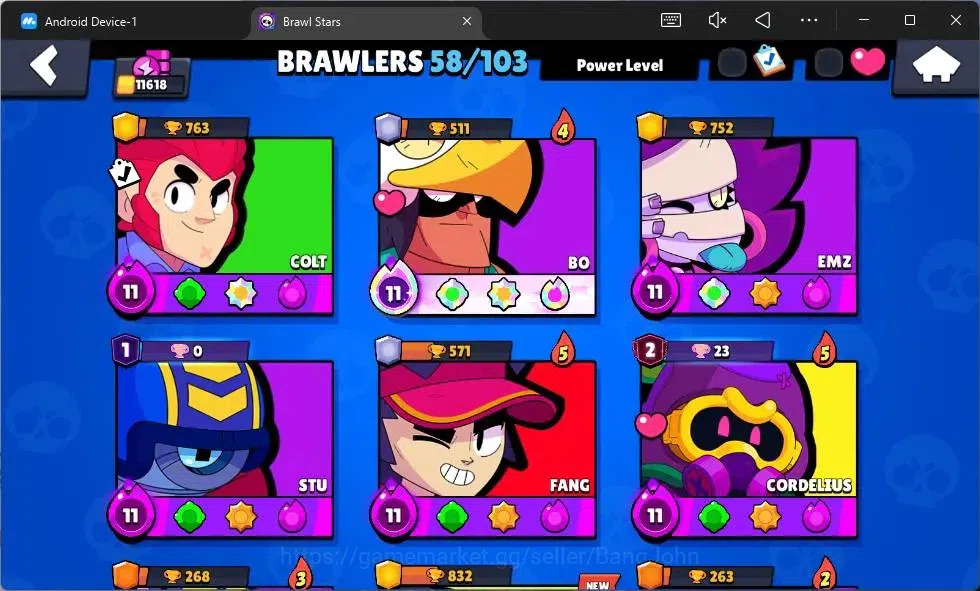 Brawl Stars Accounts Global | 11618 Thropy|58 Brawler|6 Max Hypercharge image 5