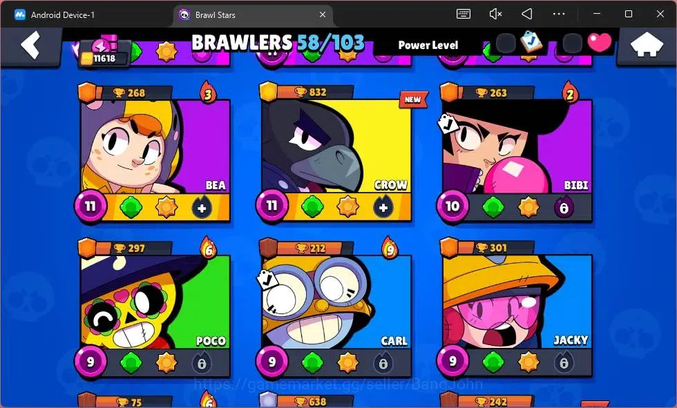 Brawl Stars Accounts Global | 11618 Thropy|58 Brawler|6 Max Hypercharge image 6