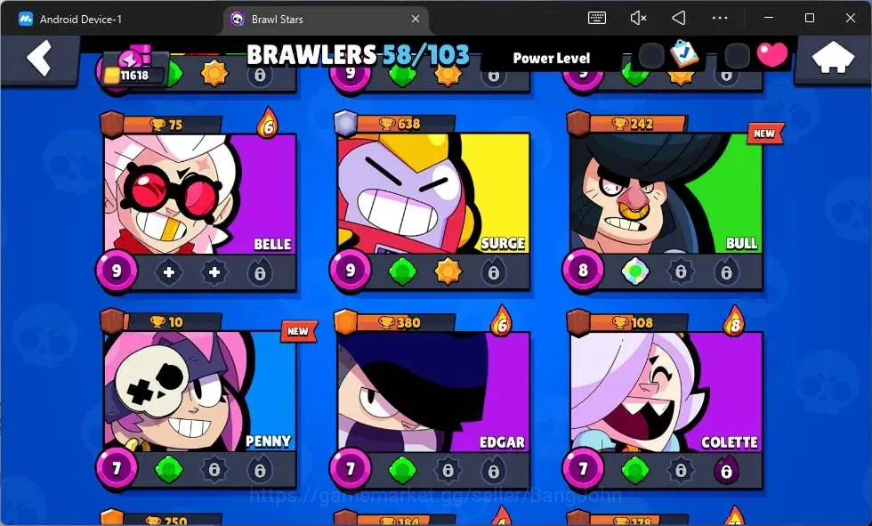 Brawl Stars Accounts Global | 11618 Thropy|58 Brawler|6 Max Hypercharge image 7