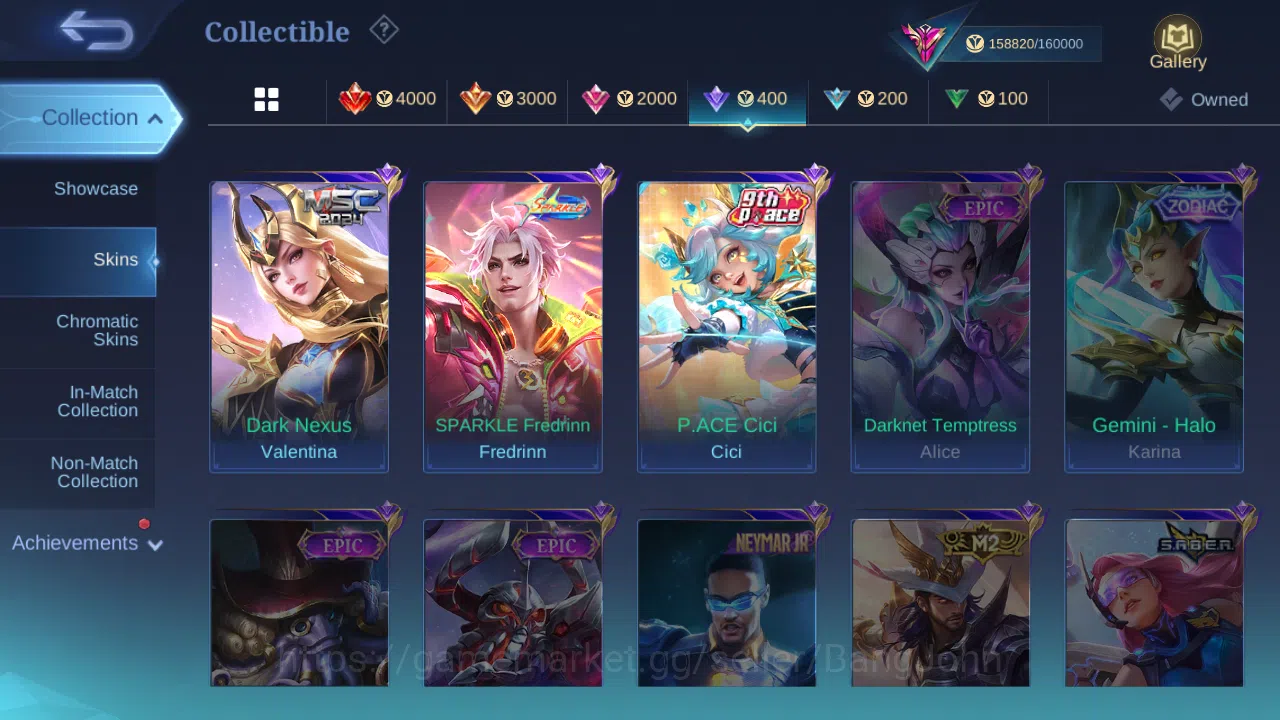 Mobile Legends: Bang Bang Accounts Hero 131 | skin 472 | legend gusion | legend lunox image 12