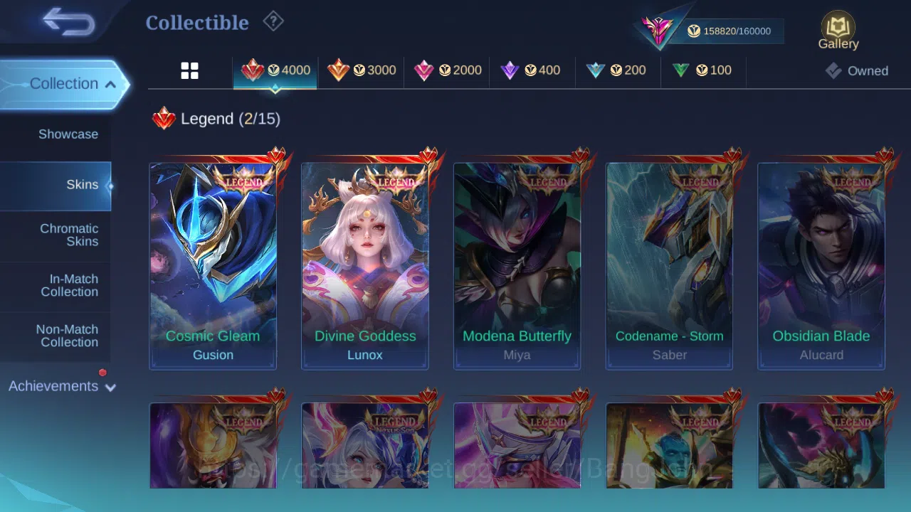 Mobile Legends: Bang Bang Accounts Hero 131 | skin 472 | legend gusion | legend lunox image 4