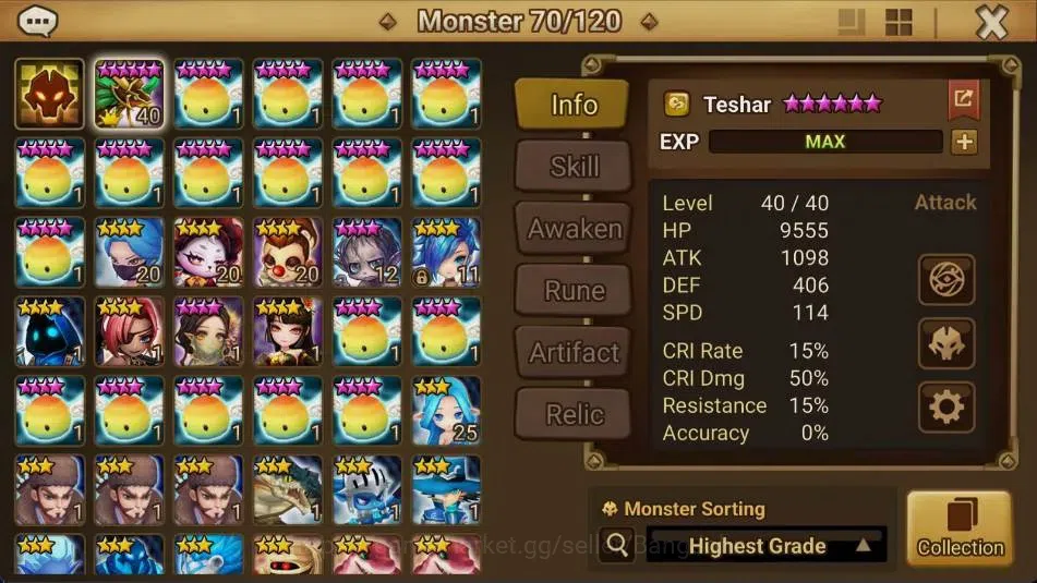 Summoners War: Sky Arena Accounts GLOBAL | NB 5 TESHAR,Starter Gacha 115 12Y+160 11Y image 2
