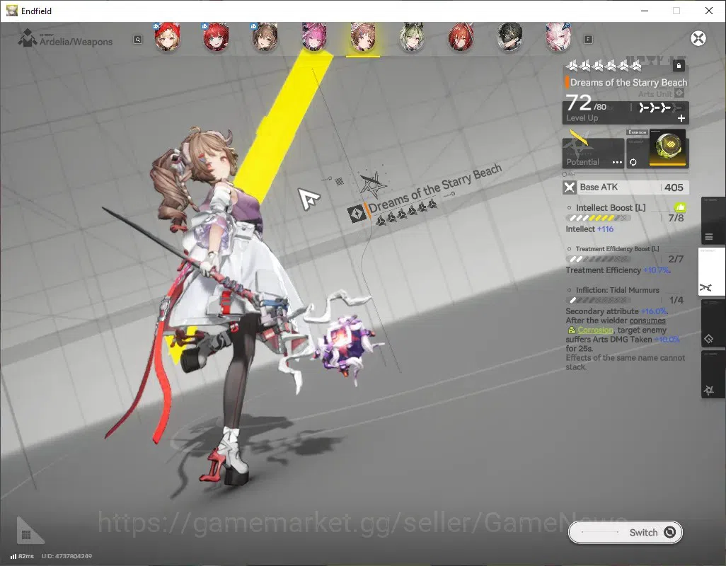 Arknights: Endfield Accounts ASIA|Lv 55|9 SSR (5 Limit)+14(*6Wep)|(Laevatain P1,Gilberta P2,Yvonne P1)+Signature,Mi 11