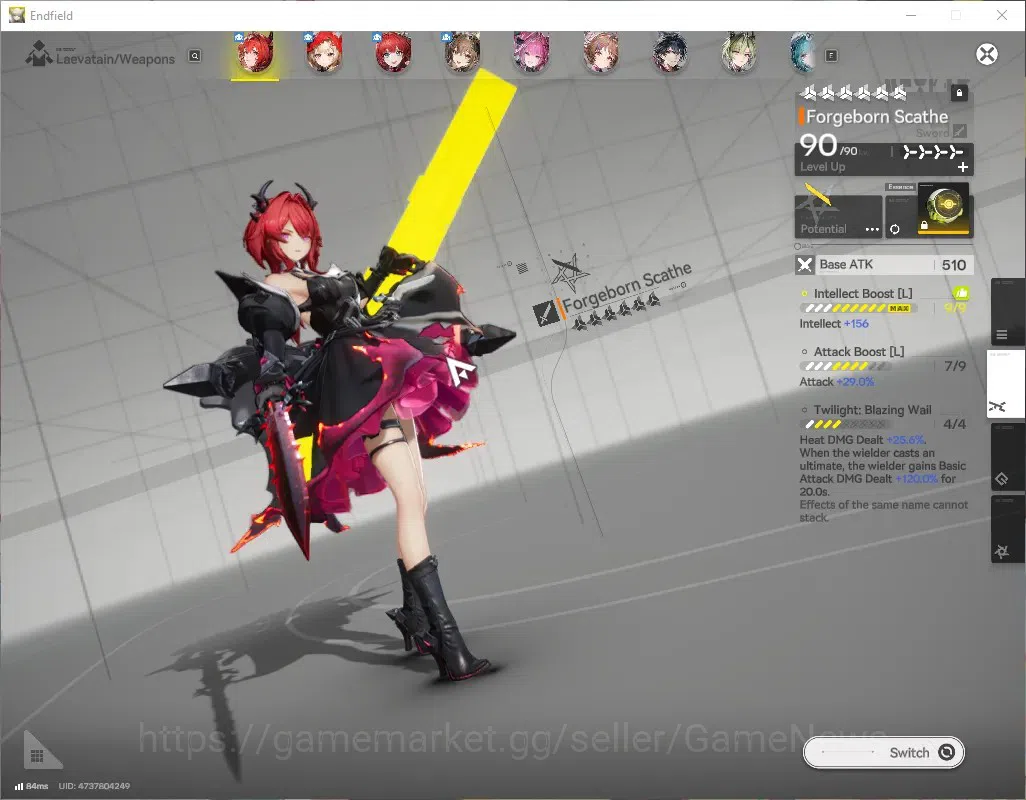 Arknights: Endfield Accounts ASIA|Lv 55|9 SSR (5 Limit)+14(*6Wep)|(Laevatain P1,Gilberta P2,Yvonne P1)+Signature,Mi 3