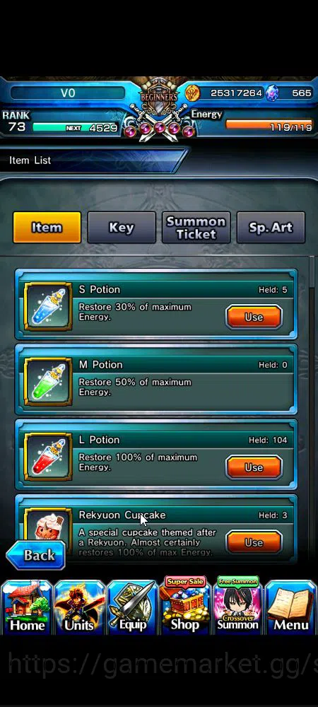 Grand Summoners Accounts Global|Rank 73|565 cc|7 Ascend+ 1 TW|[Emiya]+TW,S  image 10
