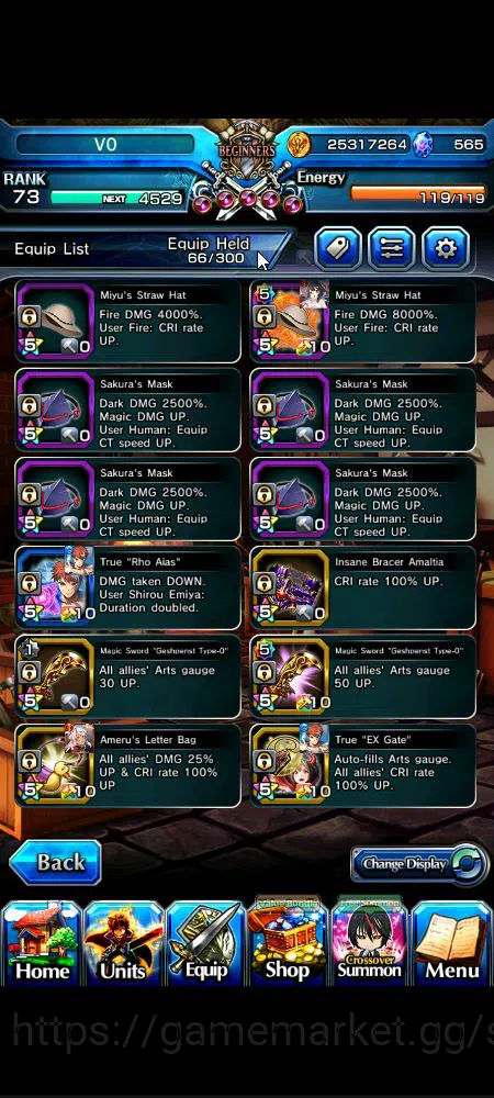 Grand Summoners Accounts Global|Rank 73|565 cc|7 Ascend+ 1 TW|[Emiya]+TW,S  image 2