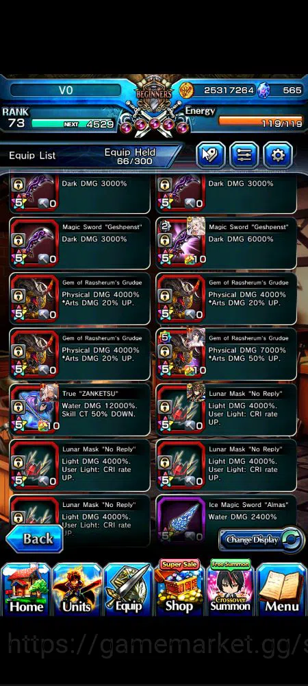 Grand Summoners Accounts Global|Rank 73|565 cc|7 Ascend+ 1 TW|[Emiya]+TW,S  image 5