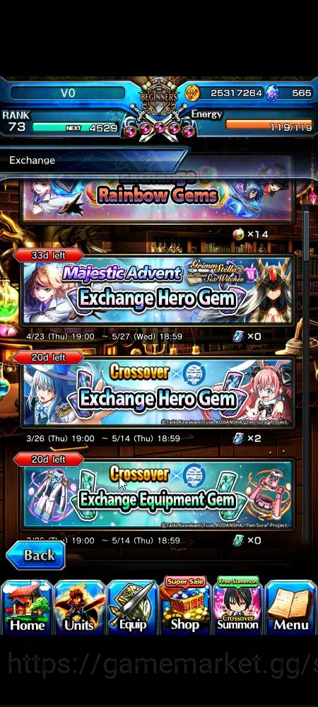 Grand Summoners Accounts Global|Rank 73|565 cc|7 Ascend+ 1 TW|[Emiya]+TW,S  image 8