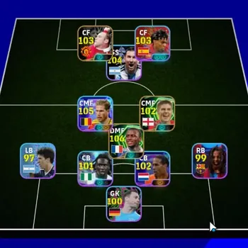 eFootball Accounts Legends & Iconic Players Android|Power 3096|Epic Patrick Vieira,Wayne Rooney,Gerrard,Shevchenko|5 Show