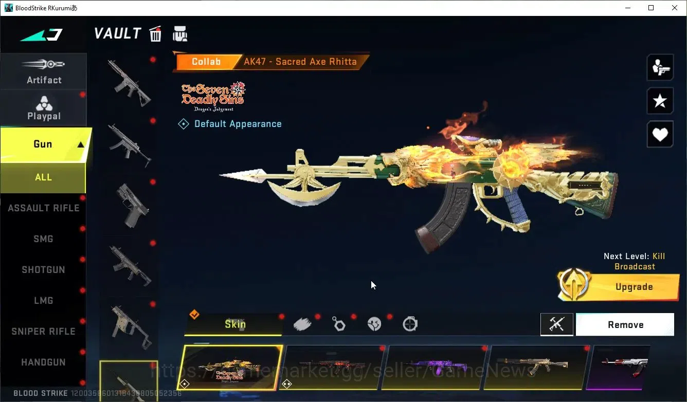 Blood Strike Accounts ASIA|Collab 7DS[AK47-Rhita,QBZ95],BLEACH Byakuya,A image 9