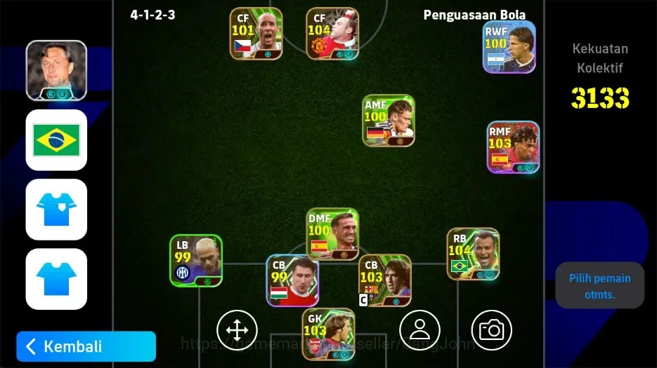 eFootball Accounts Legends & Iconic Players Mobile|PW3133|Carles Puyol Epic,Wayne Rooney Epic,Jan Kolter Epic,DavidSeaman 1