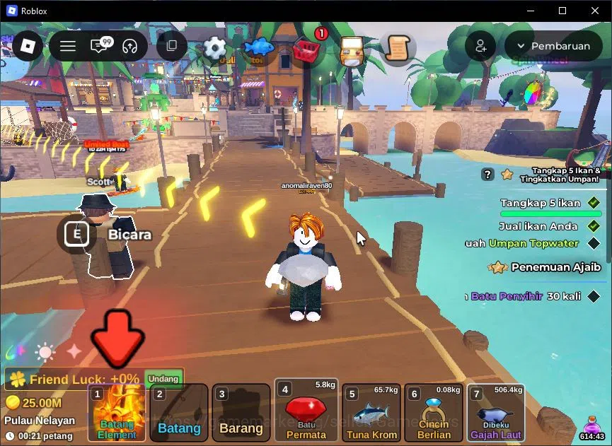 Roblox Accounts Lv 447 Fish It [Rod Secret (Element) 1 Mythic (Gho image 7