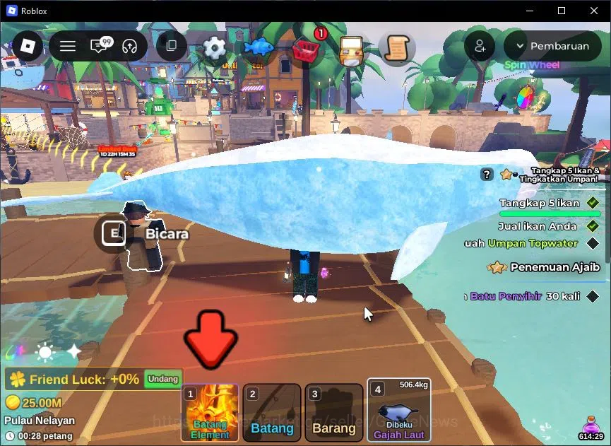 Roblox Accounts Lv 447 Fish It [Rod Secret (Element) 1 Mythic (Gho image 8