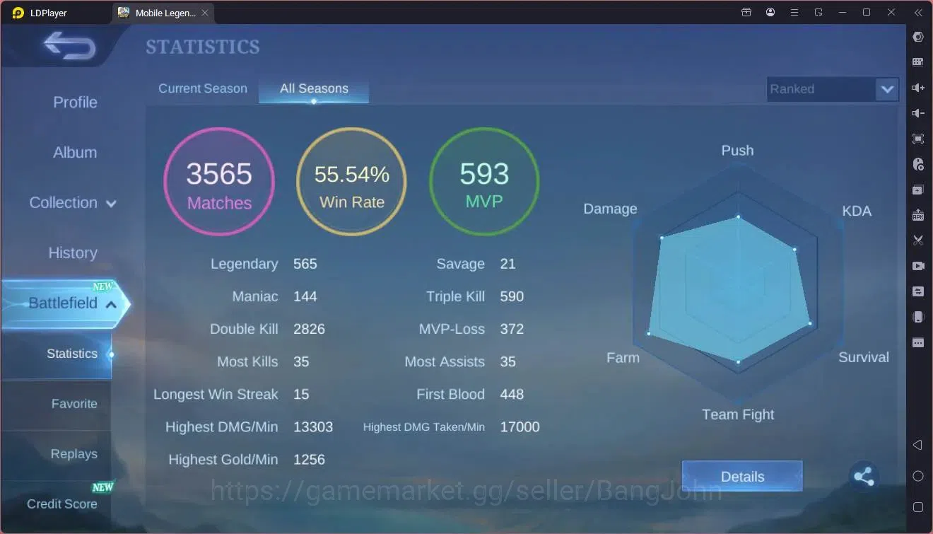 Mobile Legends: Bang Bang Accounts GLOBAL Hero 112 Skin 182|Sasuke|Gara|ANN Haya|Vale image 3