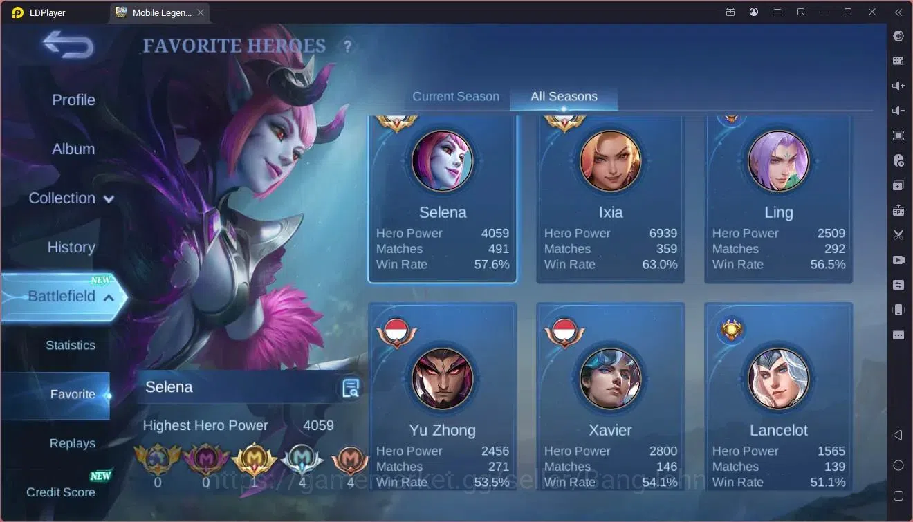 Mobile Legends: Bang Bang Accounts GLOBAL Hero 112 Skin 182|Sasuke|Gara|ANN Haya|Vale image 4