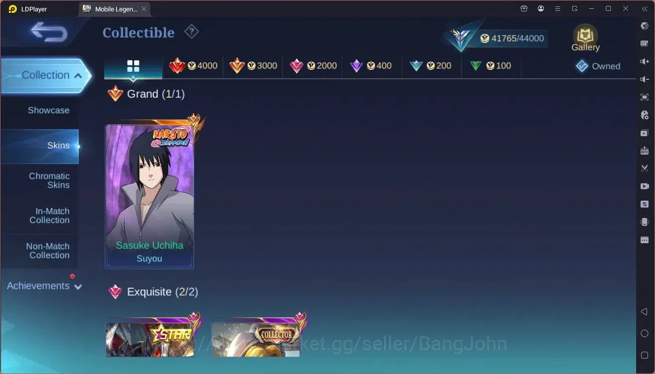 Mobile Legends: Bang Bang Accounts GLOBAL Hero 112 Skin 182|Sasuke|Gara|ANN Haya|Vale image 8