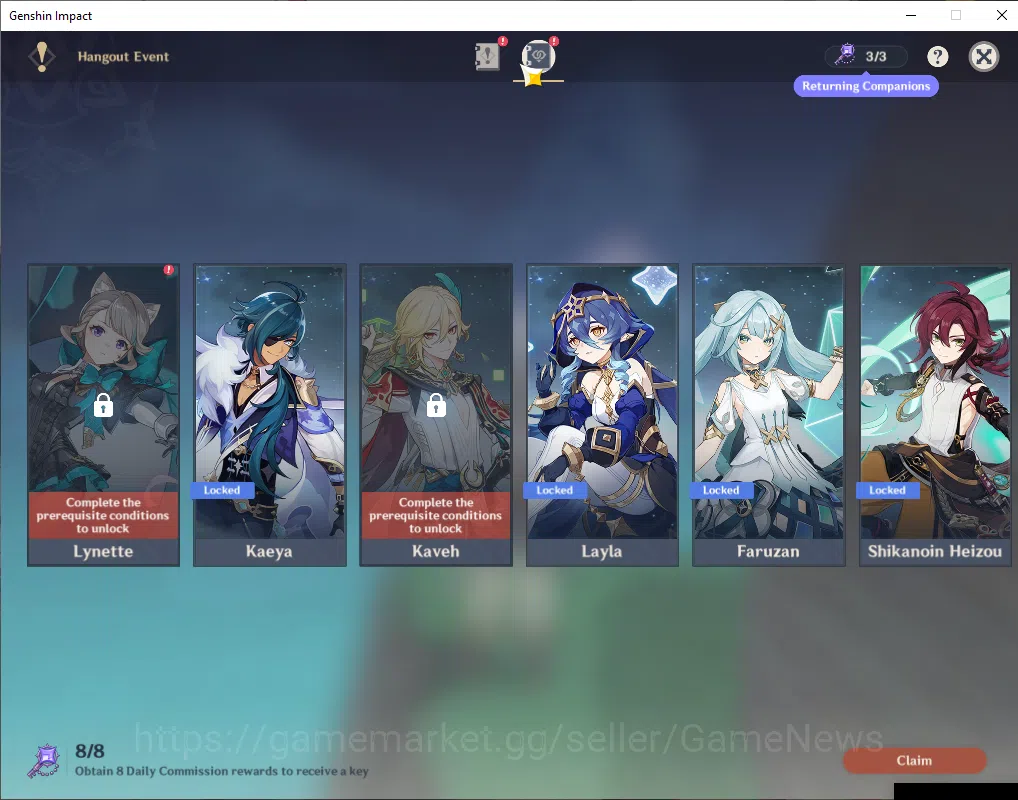 Genshin Impact Accounts ASIA|AR 55|3 Limited +4(*5Weapon)|Furina+Sign,Linn image 3