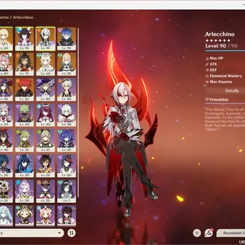 Genshin Impact Accounts Others ASIA|AR 56|6 Limit|Columbina,Arlecchino,Flins,Varesa,Durin,Vanesa|5 Wp5Star|Primo 1786|USN