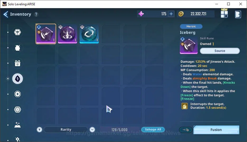 Solo Leveling: ARISE Accounts Total Power 416K|11SSR| TawataA5+signA4, ThomasA3+sign, GunheeA5+sign, ByungGuA5+sign 13
