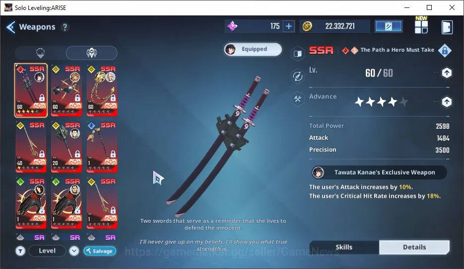 Solo Leveling: ARISE Accounts Total Power 416K|11SSR| TawataA5+signA4, ThomasA3+sign, GunheeA5+sign, ByungGuA5+sign 9