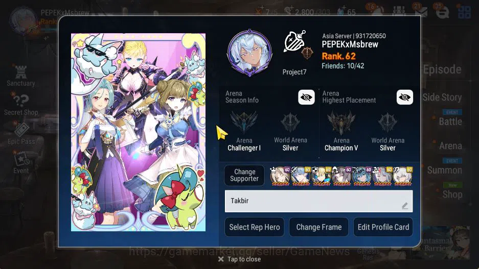 Epic Seven Accounts Asia Verif|13ML(LOTScales,NM Luna,Hars etti,Politi image 20