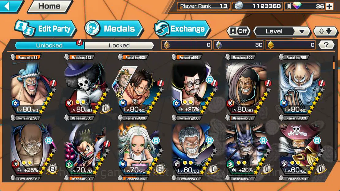 One Piece Bounty Rush Accounts GLOBAL|EX 5| great pirate gol d roger, Onigash kai image 4