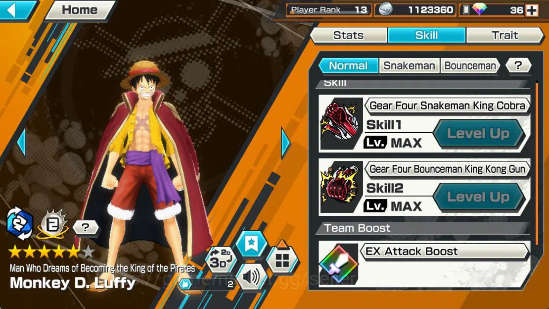 One Piece Bounty Rush Accounts GLOBAL|EX 5| great pirate gol d roger, Onigash kai image 6