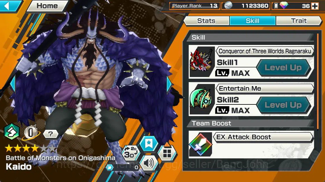 One Piece Bounty Rush Accounts GLOBAL|EX 5| great pirate gol d roger, Onigash kai image 9