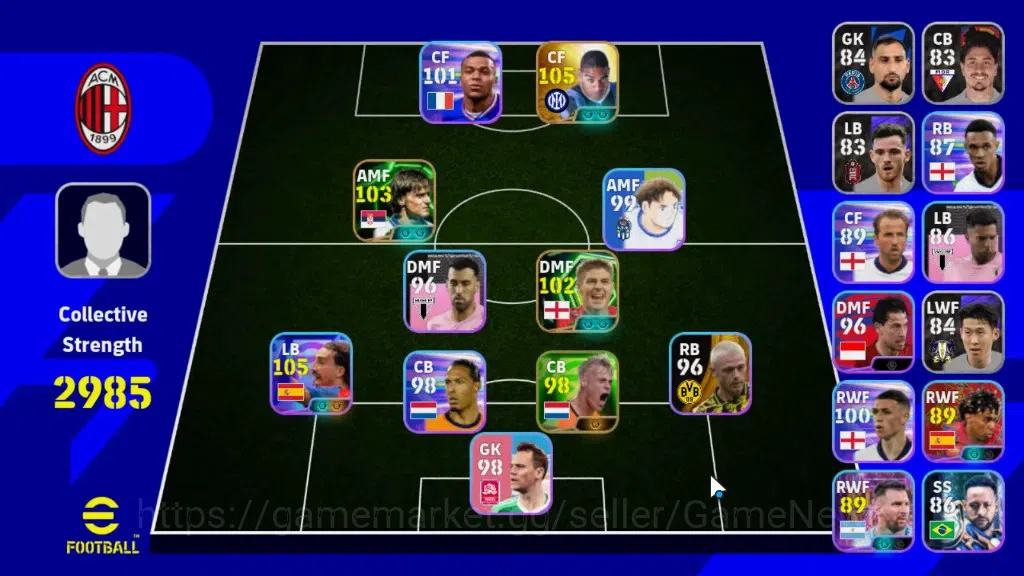 eFootball Accounts Others Android|Epic Adriano,Stojkovic,Steven Gerrard,Show Time Marc Cucurella|4 Player Captain Tsubasa 1