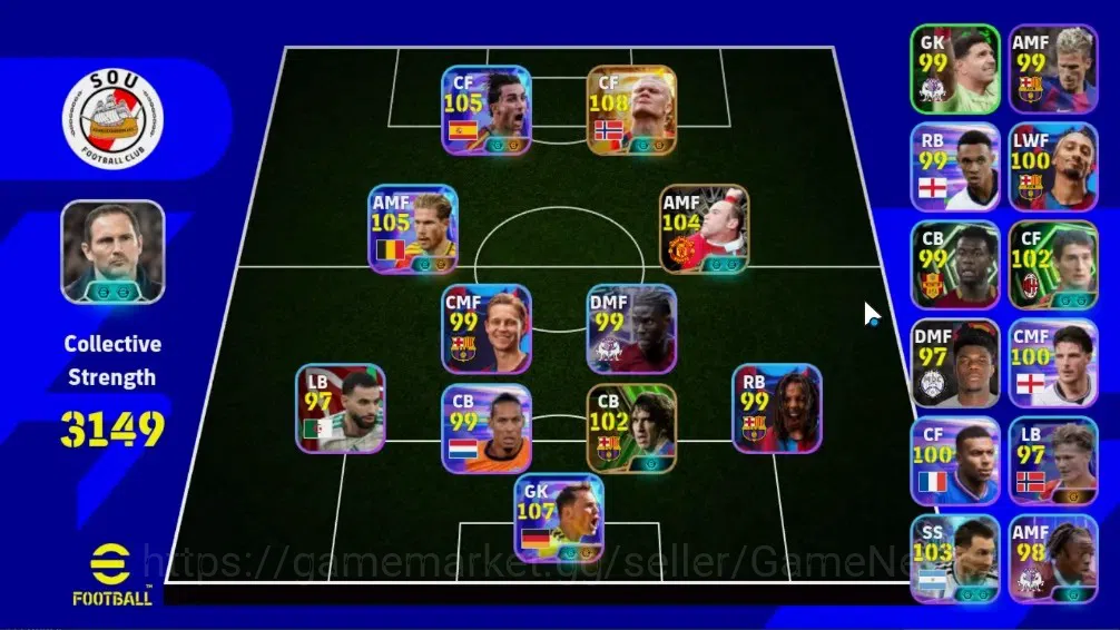 eFootball Accounts Legends & Iconic Players Android|Big Time Erling Haaland|5 Show Time Manuel Neuer,Kevin De Bruyne,Ferran 1