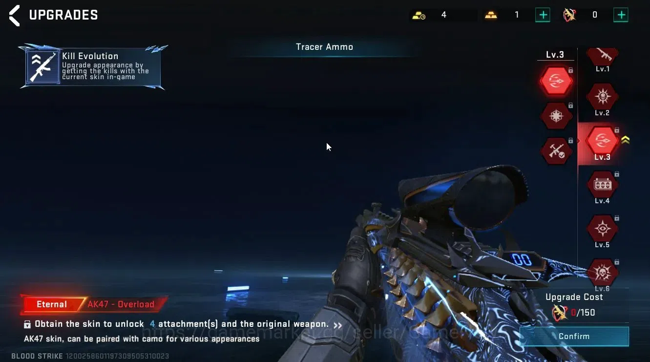Blood Strike Accounts Asia|3 ETERNAL[AK47 Lv3, DEagle, UZI]|Collab TR[Ta image 16