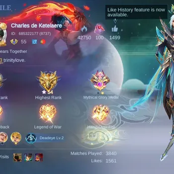 Mobile Legends: Bang Bang Accounts Collector Global|285S|Renowned|CC Ling Natalia,LBX Karina Hayabusa Gatotkaca