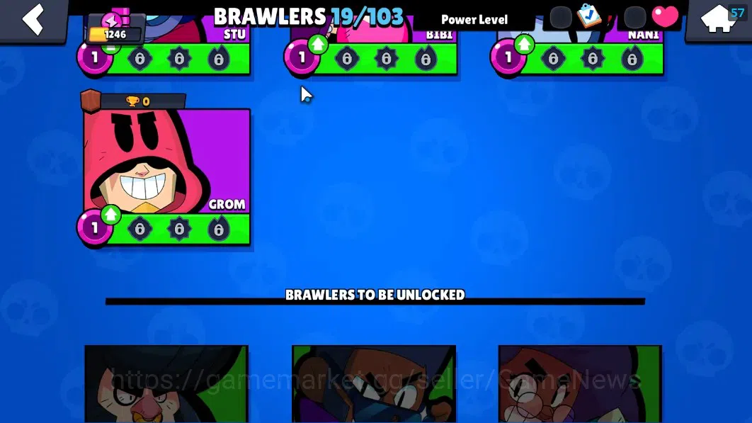 Brawl Stars Accounts 1246 Trophy|19 Brawlers 2 Max Lvl|Edgar Full Buffi image 10