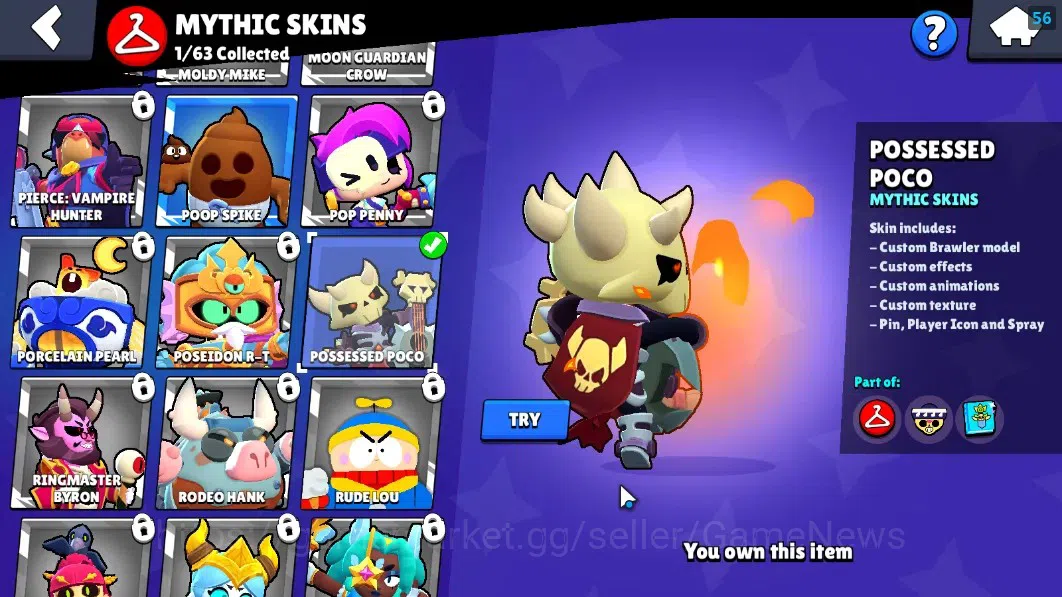 Brawl Stars Accounts 1246 Trophy|19 Brawlers 2 Max Lvl|Edgar Full Buffi image 11