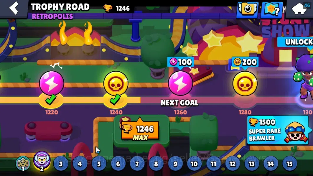 Brawl Stars Accounts 1246 Trophy|19 Brawlers 2 Max Lvl|Edgar Full Buffi image 5