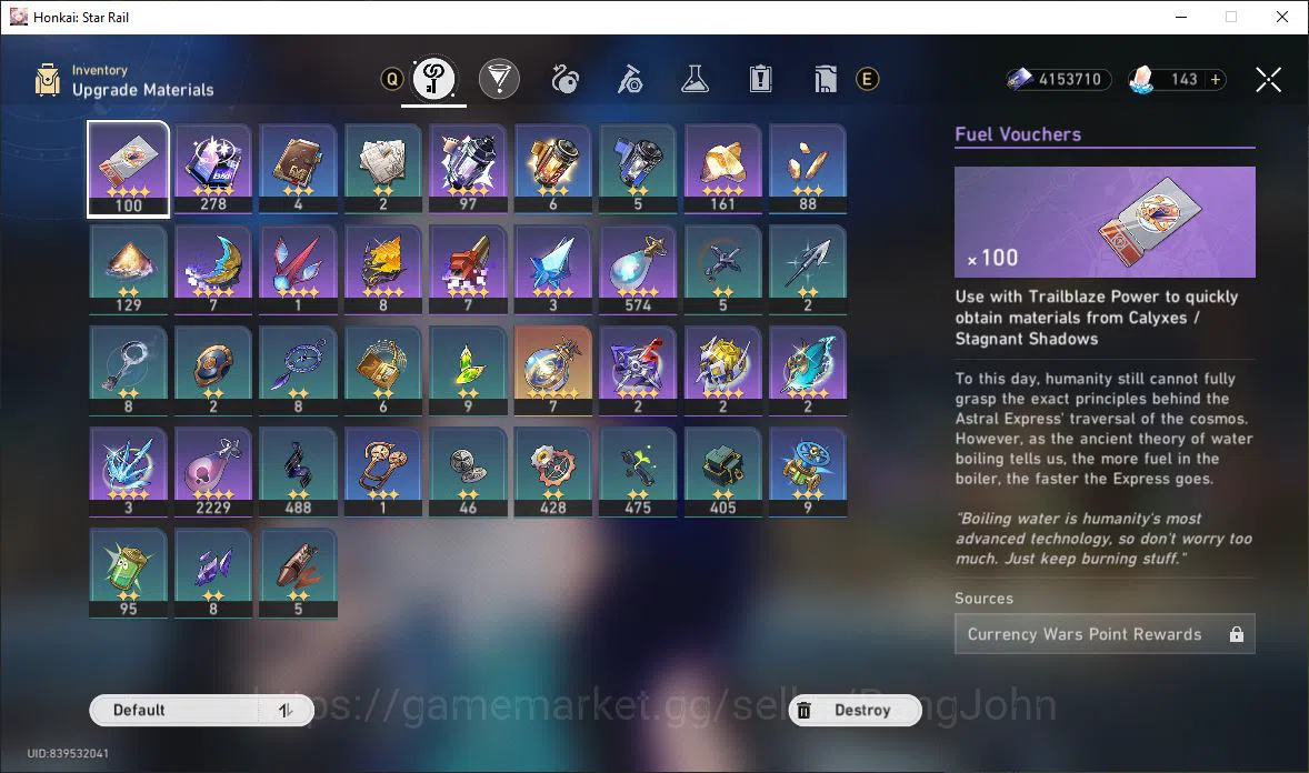 Honkai Star Rail Accounts [ASIA] TL 35 | 10 Limit | Archer | Sparkle | Dan H image 9