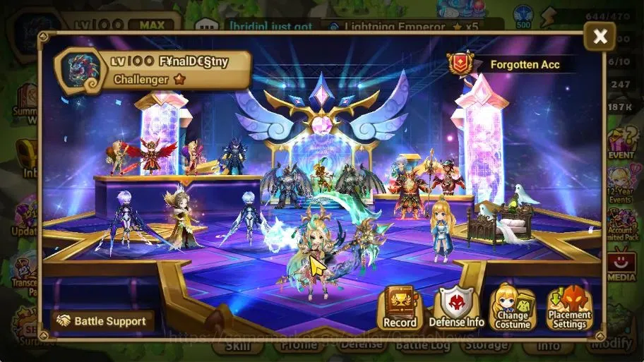 Summoners War: Sky Arena Accounts End-Game Global LV 100|2 LD[Destiny,Asima]+33 Total NB5[Leo,Amber,Adriana]+45 2