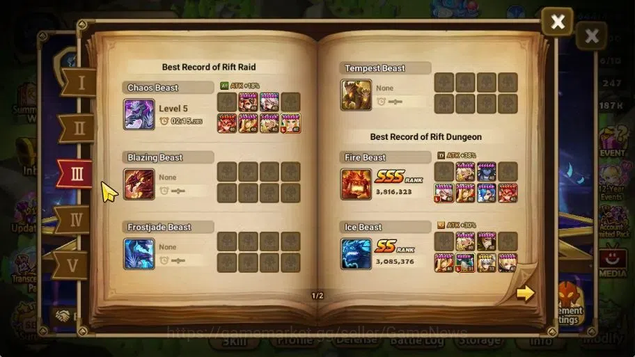 Summoners War: Sky Arena Accounts End-Game Global LV 100|2 LD[Destiny,Asima]+33 Total NB5[Leo,Amber,Adriana]+45 5