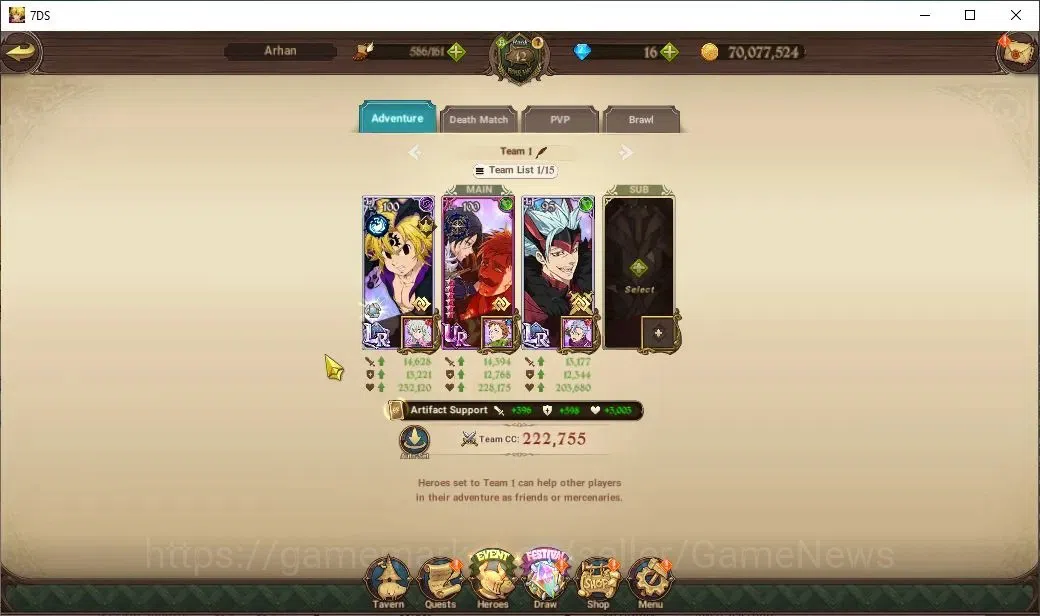 The Seven Deadly Sins: Grand Cross Accounts Endgame ASIA|2M CC|36 LS|5 LR+8 UR+Collab ReZero|Nemesis 10