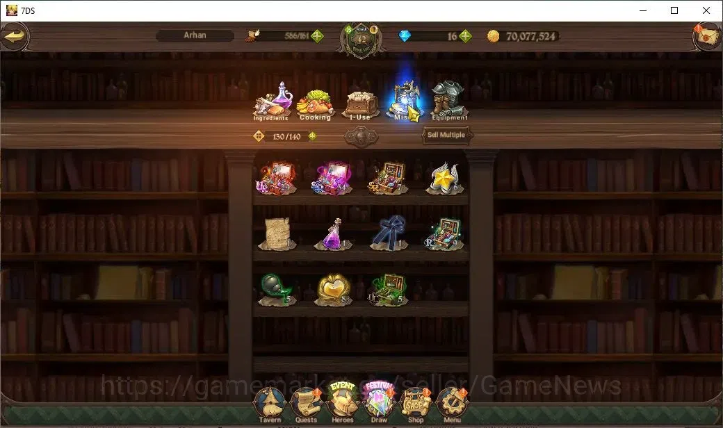 The Seven Deadly Sins: Grand Cross Accounts Endgame ASIA|2M CC|36 LS|5 LR+8 UR+Collab ReZero|Nemesis 19