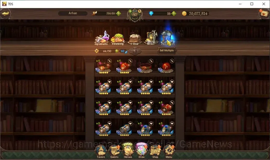 The Seven Deadly Sins: Grand Cross Accounts Endgame ASIA|2M CC|36 LS|5 LR+8 UR+Collab ReZero|Nemesis 20