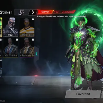Blood Strike Accounts Rare Skin ASIA|Eternal Striker  - VOLT DeathClaw|Legendary Gun|Rare Glide|1 Rename Card|SS BS3834B