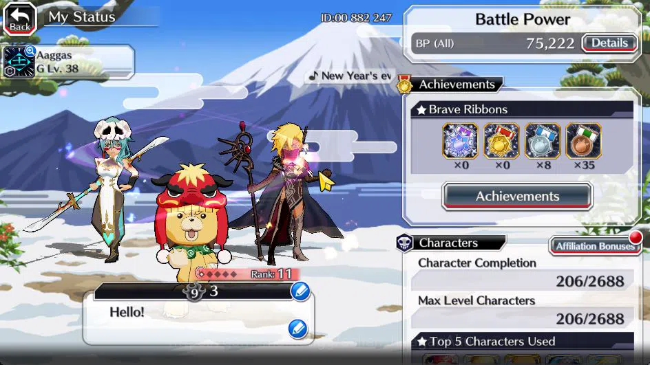 Bleach: Brave Souls Accounts Starter [GLOBAL]6K Orbs+Fresh All Story|Halibel Cacao,Nelliel Orient,Kon New Year,Gin 2